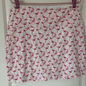 Elegant Flamingo Patterned Pencil Skirt